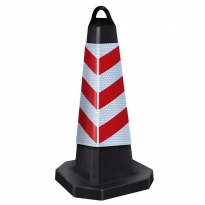 克鲁尼 反光路锥2公斤橡胶反光方锥 红白无字（个）