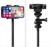 摄像头相机手机支架车载加长Goppro运动金属弯曲多功能折叠